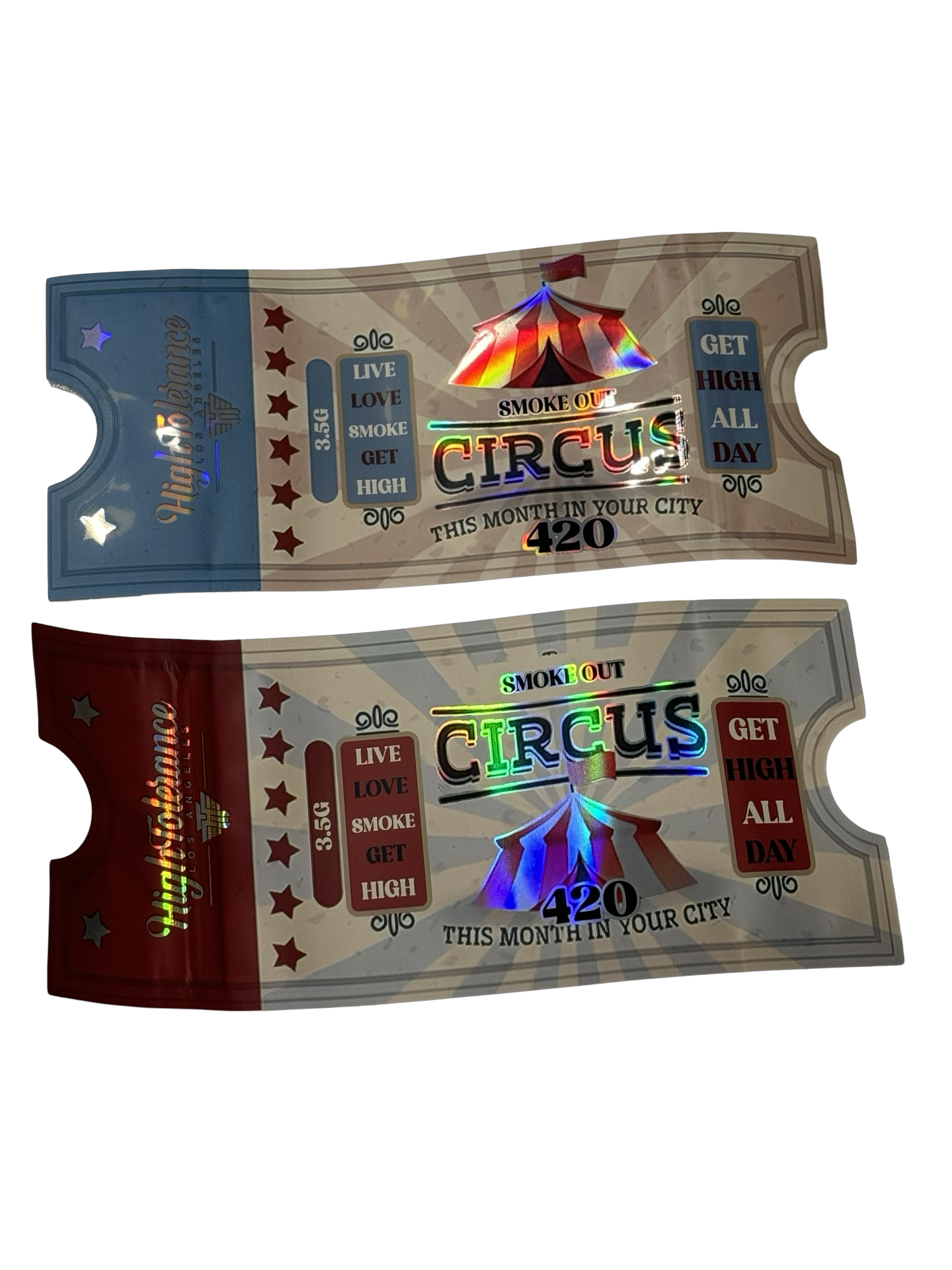 Smoke Out Circus Mylar Bags 3.5g High Tolerance
