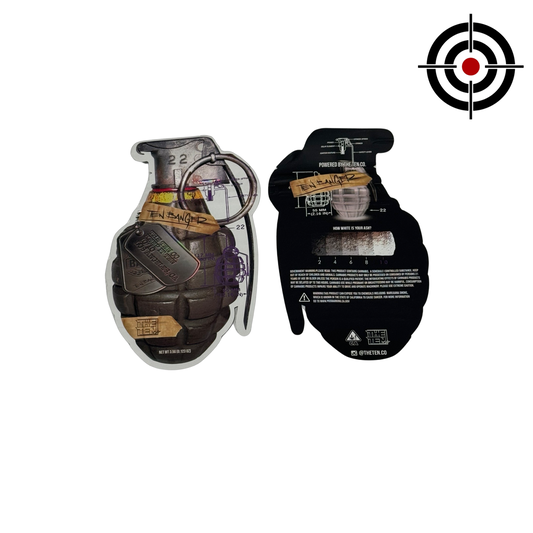 Ten Banger Mylar Bags 3.5g The Ten Co — 3.5g pre‑printed mylar bag — overview (front, back & gusset)