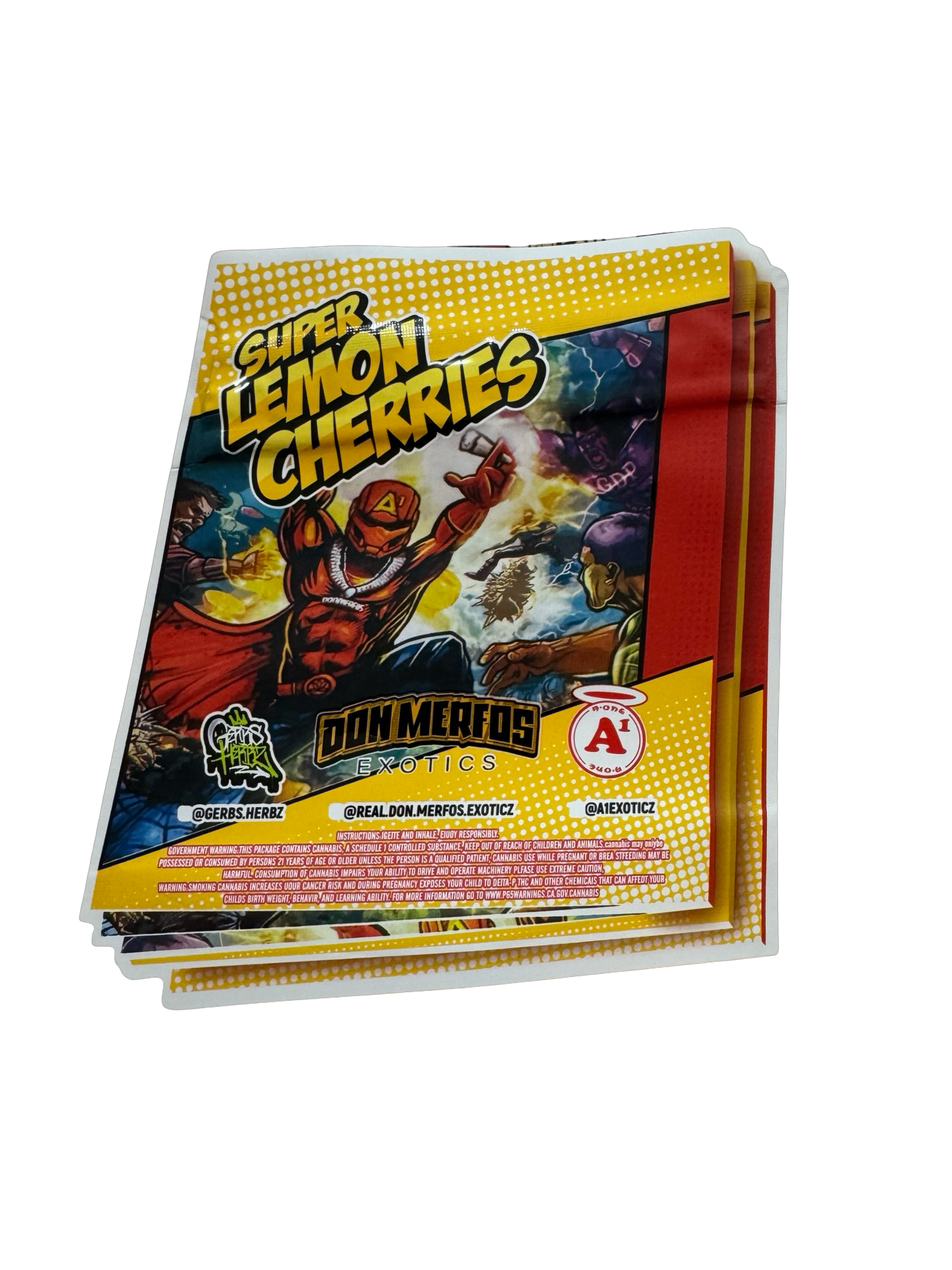 Super Lemon Cherries 3.5g Mylar Bags Don Merfos