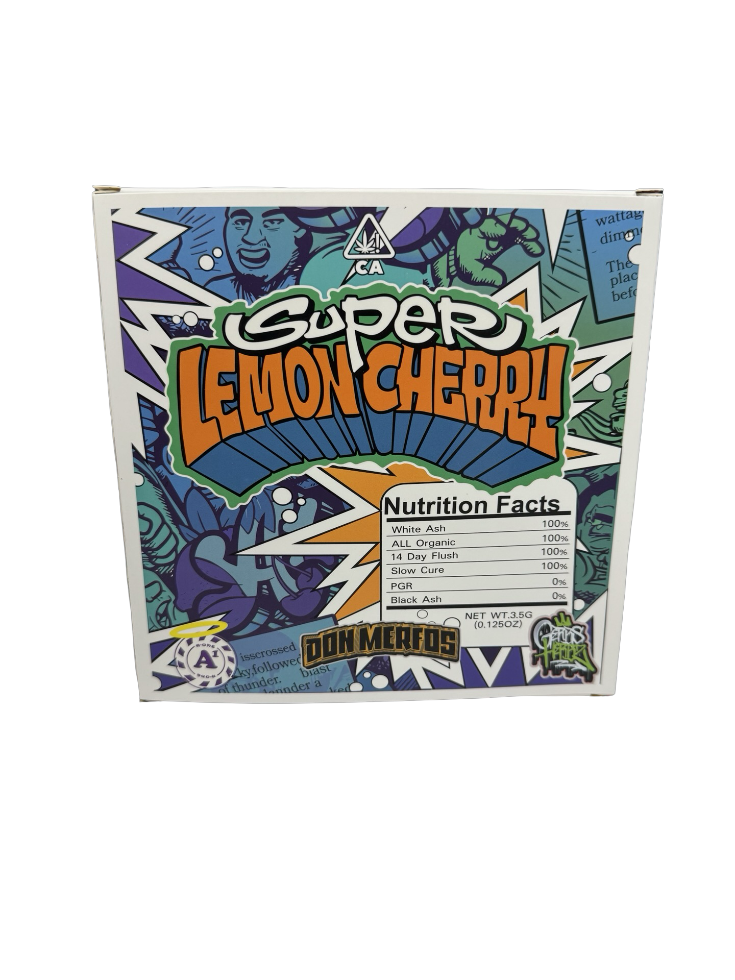 Super Lemon Cherry 3.5g Mylar Bags & Boxes Don Merfos
