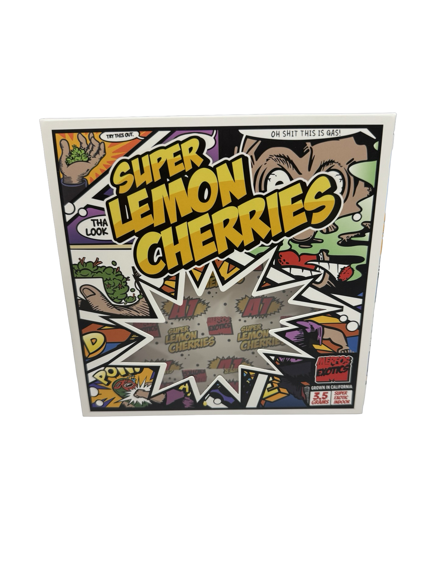 Super Lemon Cherry 3.5g Mylar Bags & Boxes Don Merfos