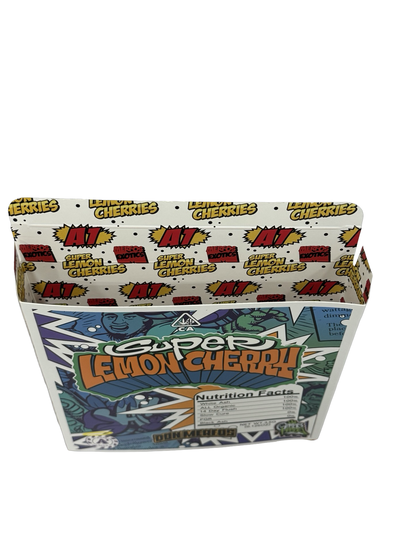 Super Lemon Cherry 3.5g Mylar Bags & Boxes Don Merfos