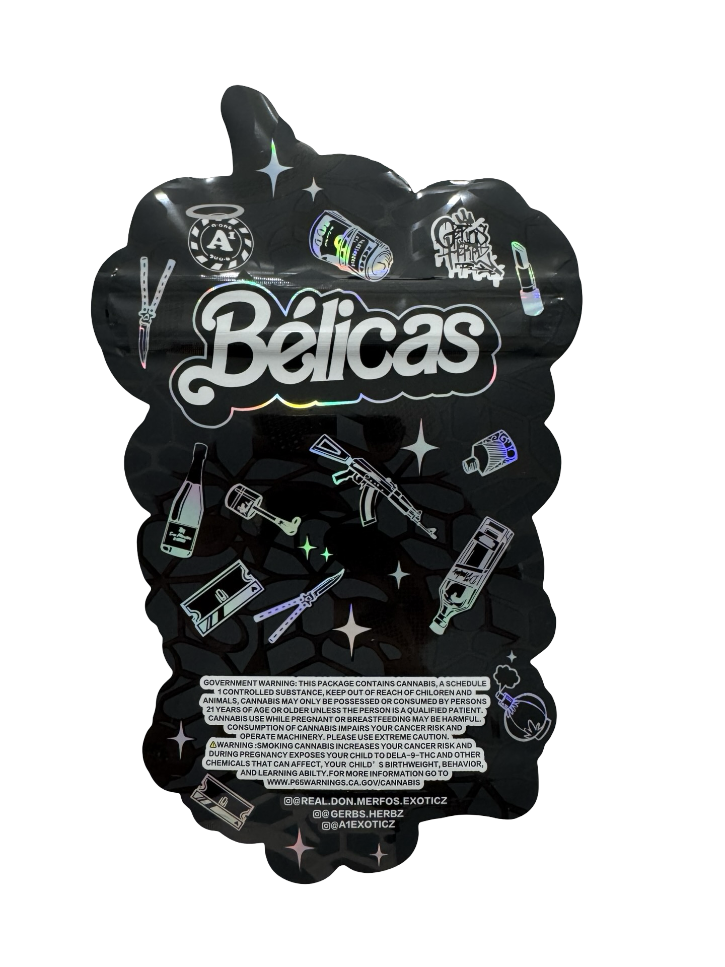 Belicas 3.5g Mylar Bags & Boxes Don Merfos