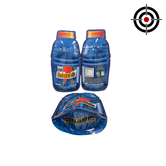 Gelonade 3.5g Mylar Bags Don Merfos — 3.5g pre‑printed mylar bag — overview (front, back & gusset)