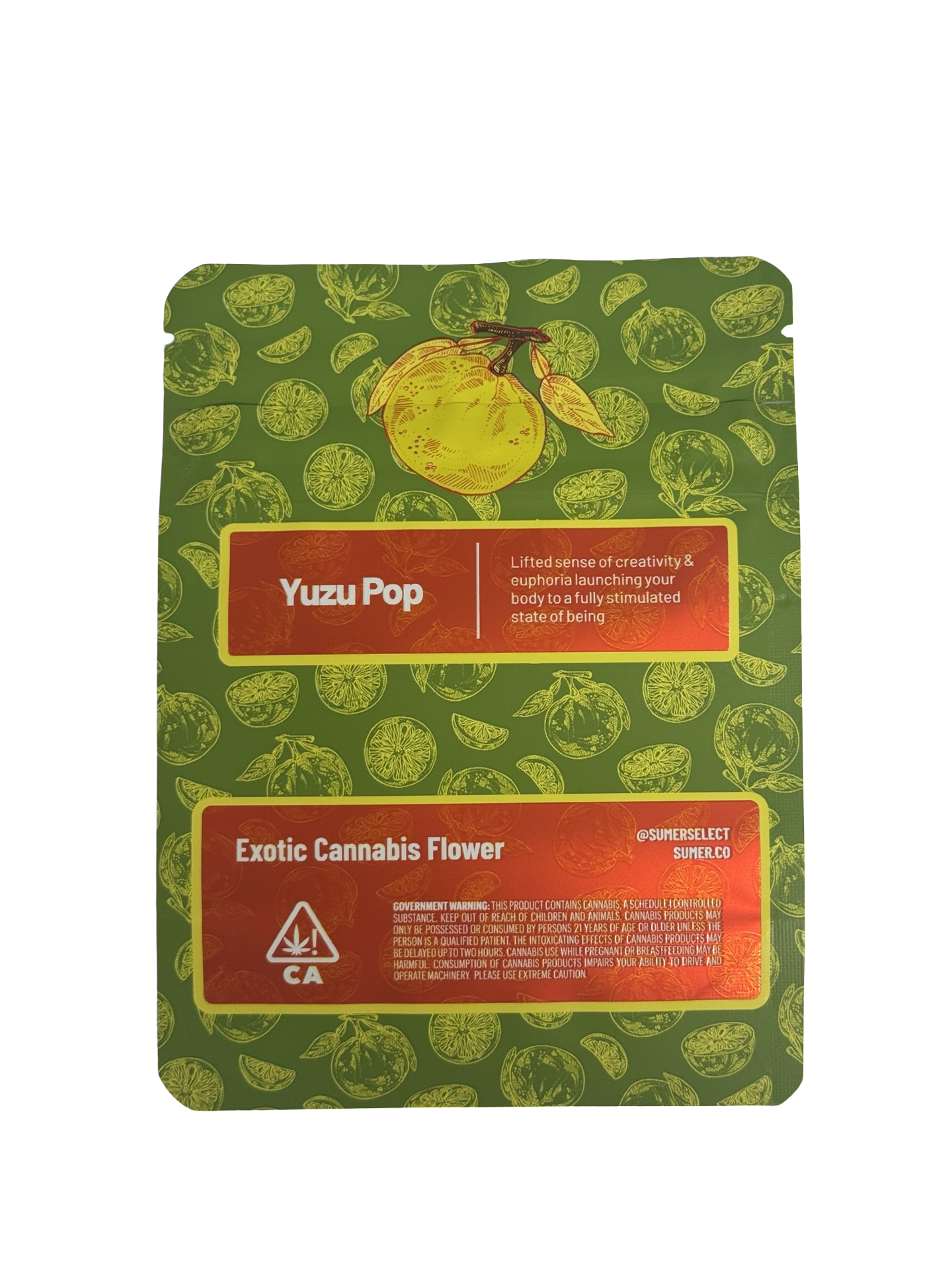 Yuzu Pop Mylar Bags 3.5g Sumer