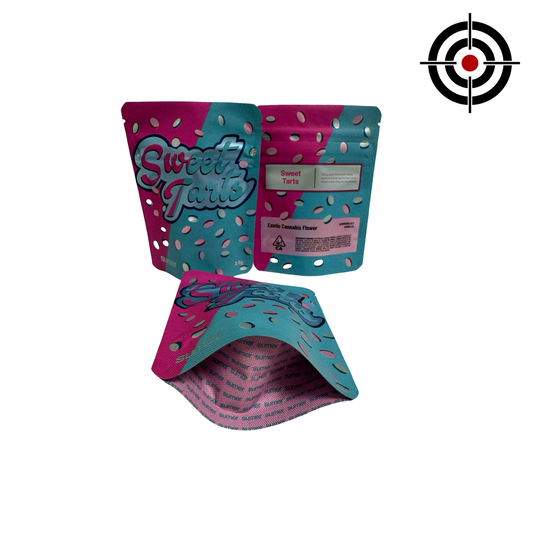Sweet Tartz Mylar Bags 3.5g Sumer — 3.5g — pre‑printed mylar bag — overview (front, back & gusset)