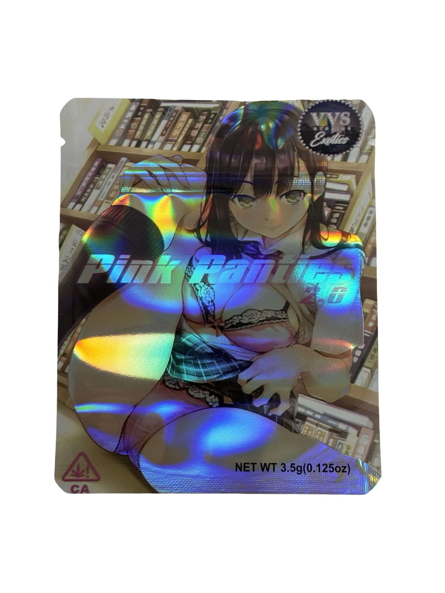 Pink Panties 2 0 Mylar Bags 3 5G Vvs Exotics Only 0 21 Each — 3.5g pre‑printed mylar bag — back