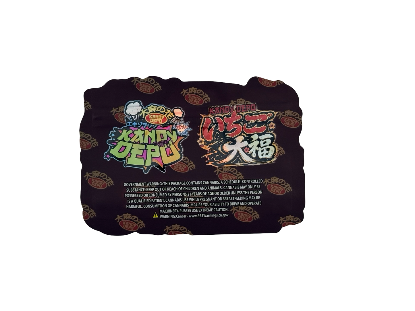 Strawberry Daifuku Mylar Bags 3.5g Kandy Depo (Only $0.21 Each) — back