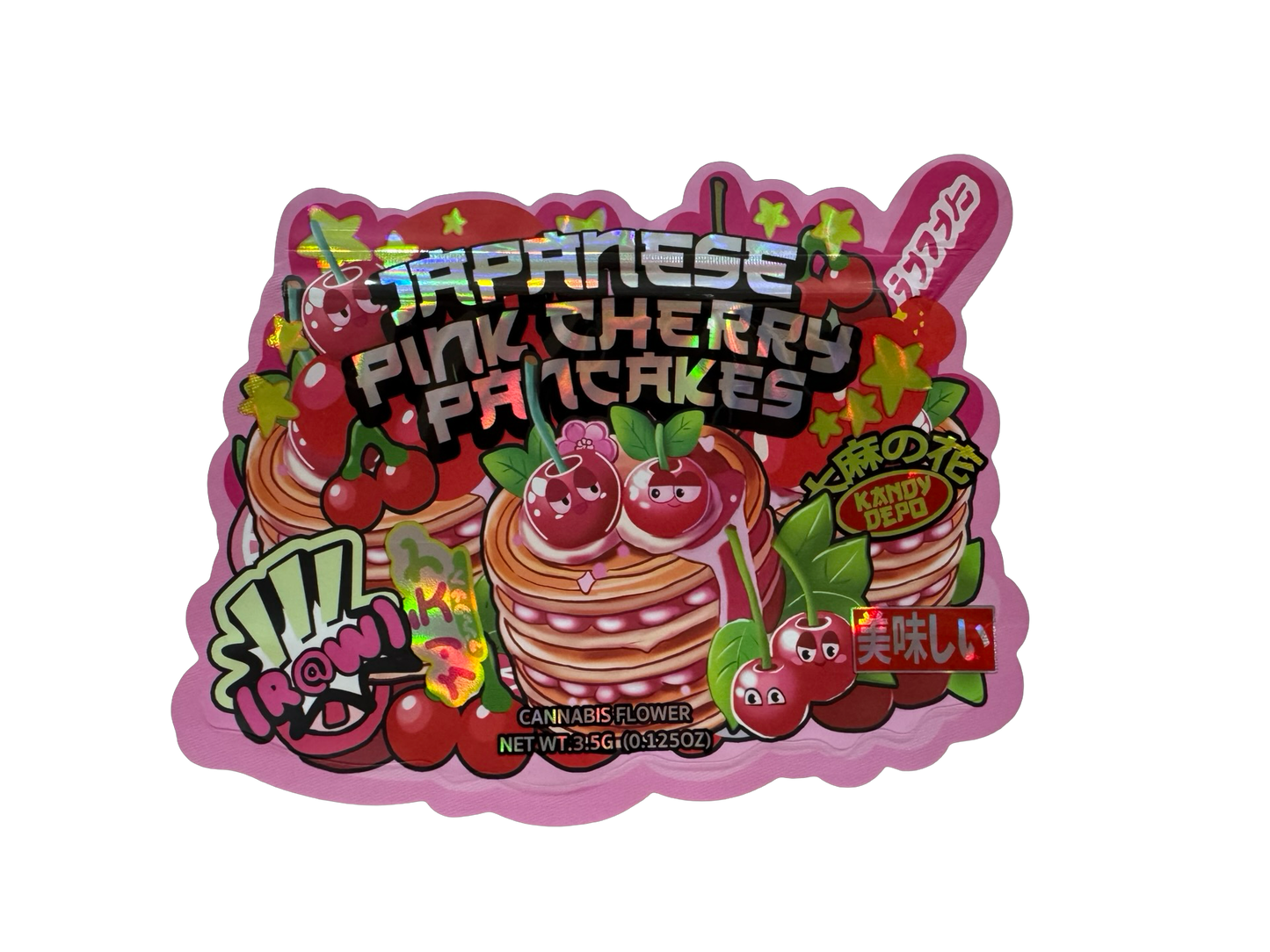 Japanese Pink Cherry Pancakes Mylar Bags 3.5g Kandy Depo
