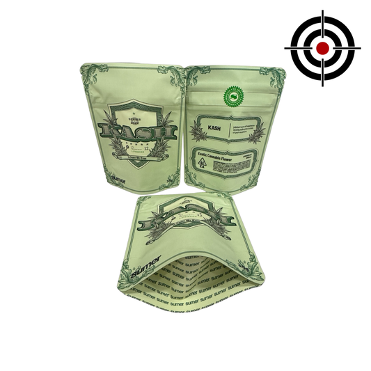 Kash Mylar Bags 3.5g Sumer — 3.5g — pre‑printed mylar bag — front