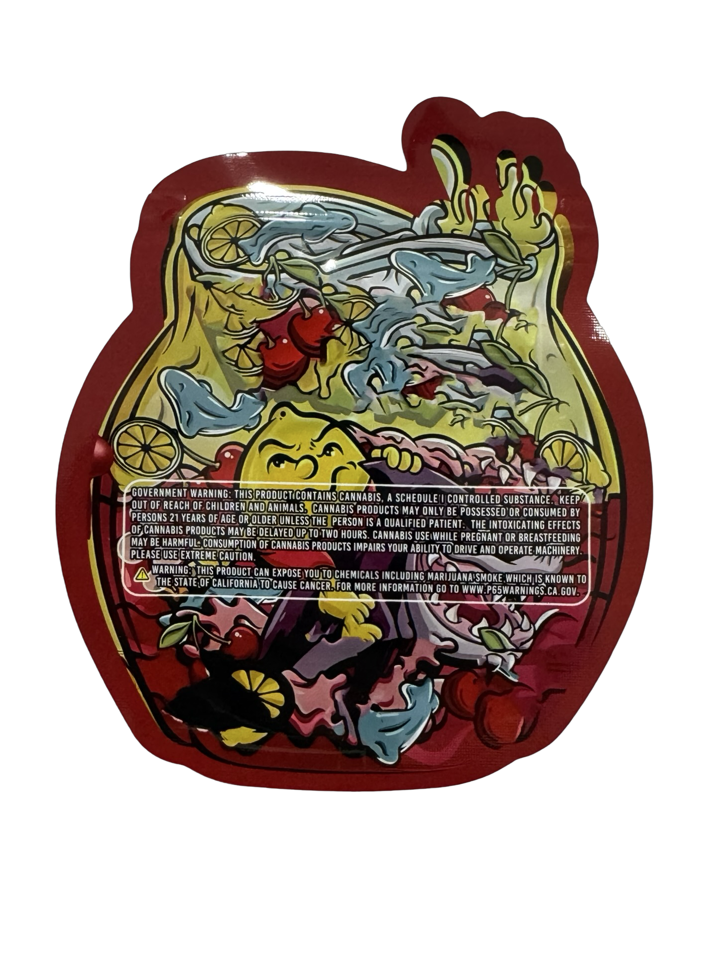 Lemon Cherry Sharkle Berry Mylar Bags 3 5G Deep In The Bag Only 0 21 Each — 3.5g pre‑printed mylar bag — back