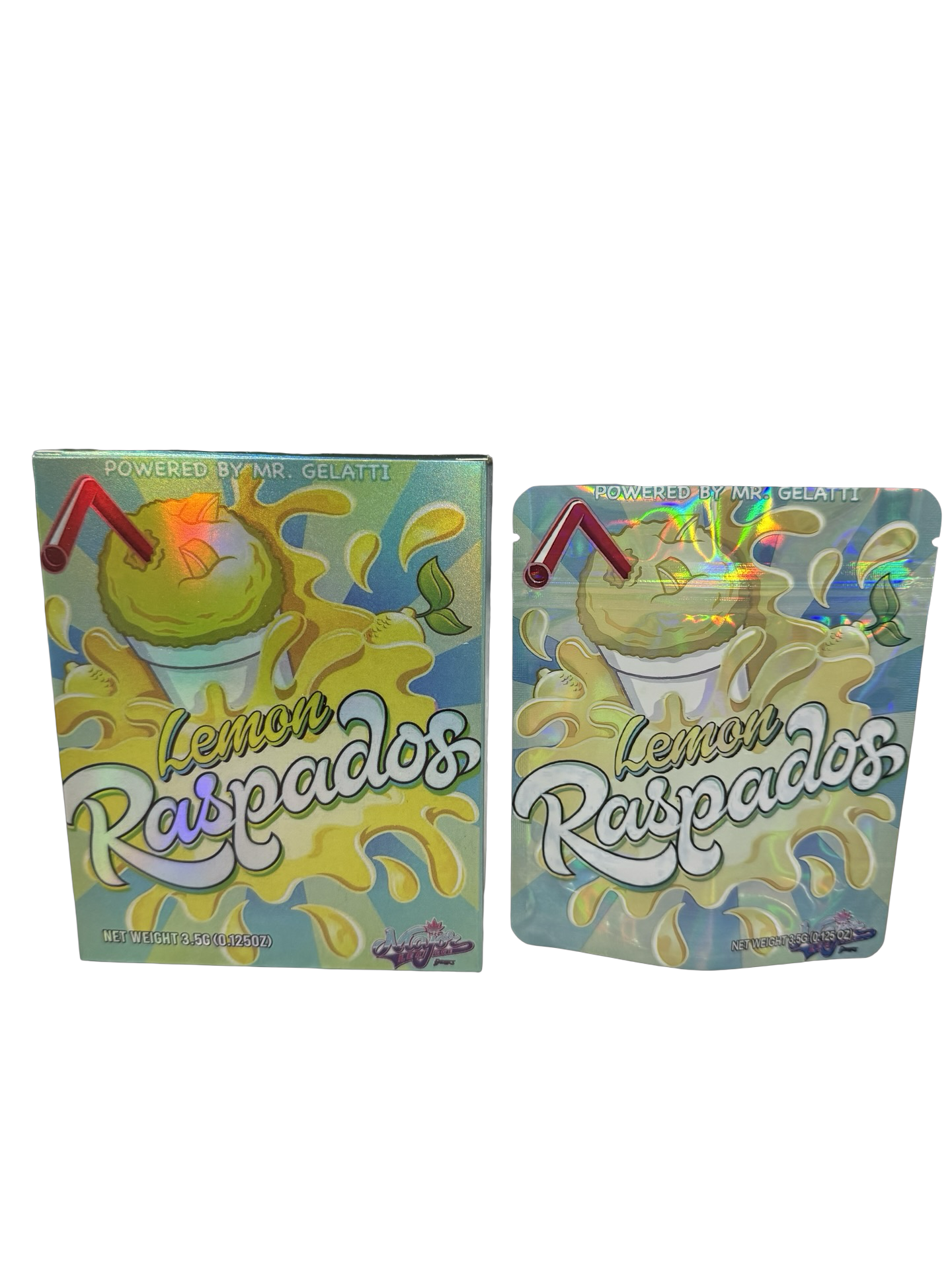 Lemon Raspados 3.5g Mylar Bags & Boxes Major League Exotics