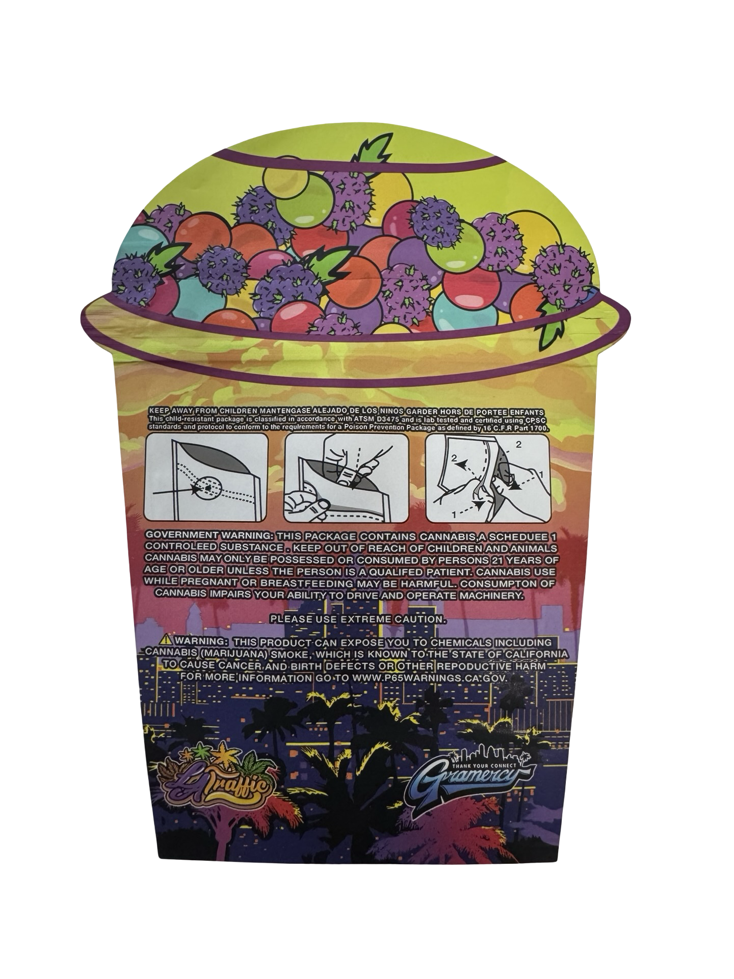 Loganberry Zlushie 3.5g Mylar Bags LA Traffic back