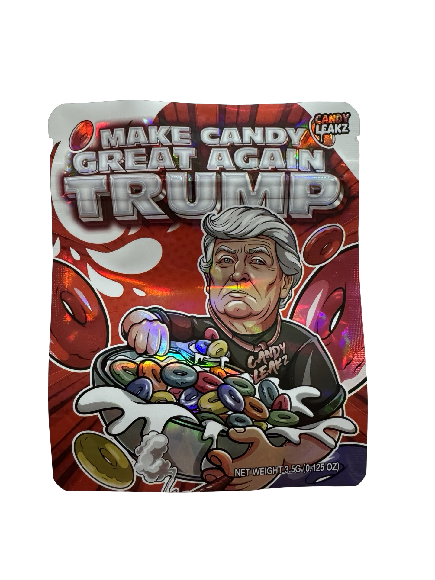 Make Candy Great Again Trump 3.5g Mylar Bags & Boxes Candy Leakz