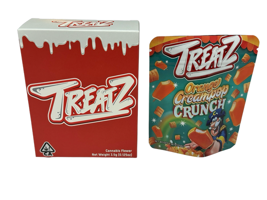 Orange Creampop Crunch 3.5g Mylar Bags & Boxes Treatz