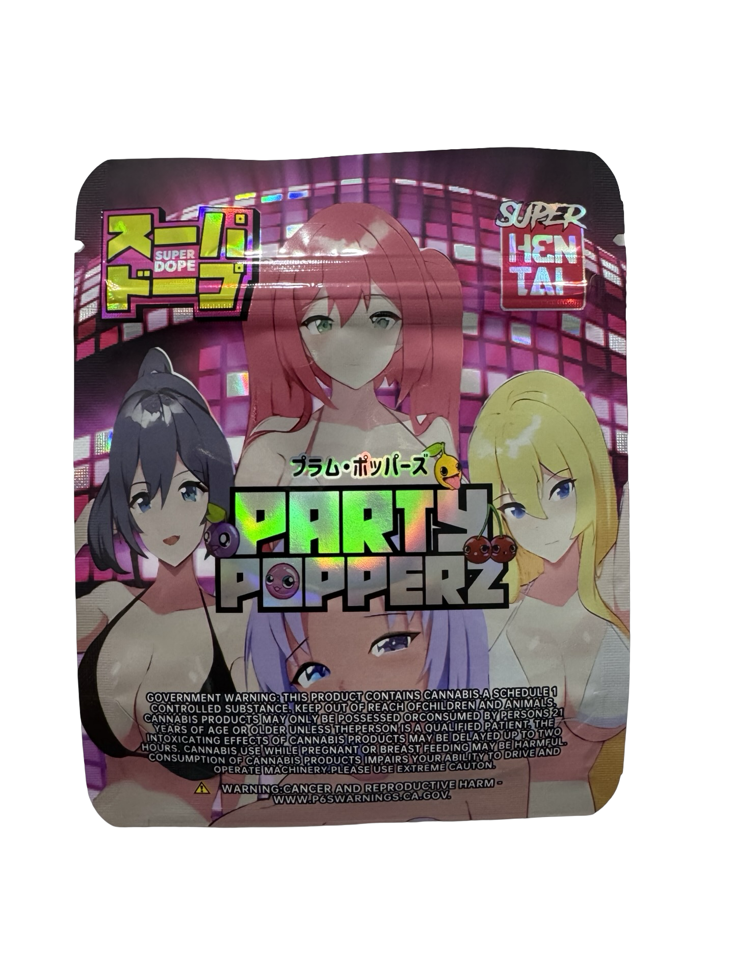 Party Popperz Mylar Bags 3.5g Super Dope