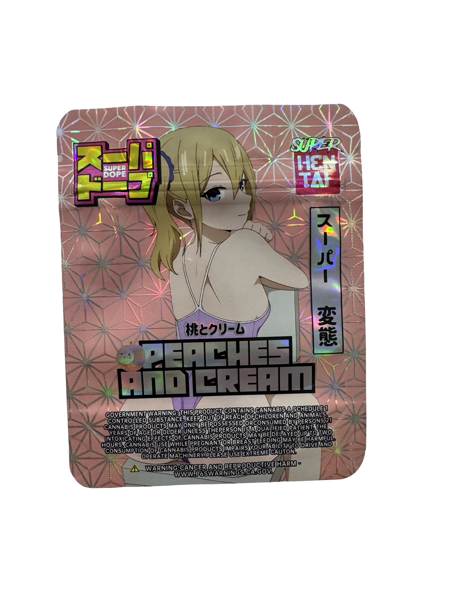 Peaches and Cream Mylar Bags 3.5g Super Dope