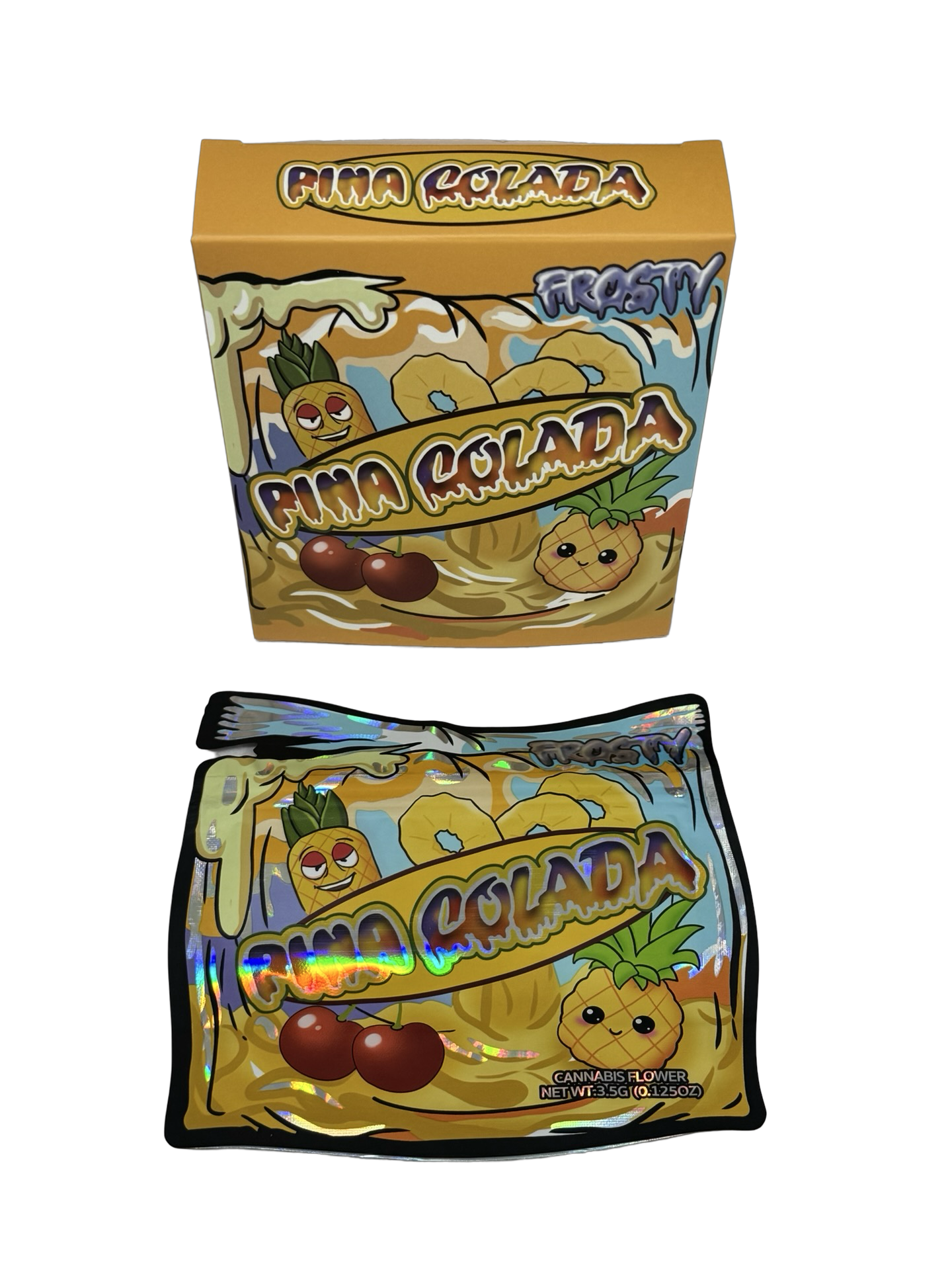 Pina Colada 3.5g Mylar Bags & Boxes Stay Frosty