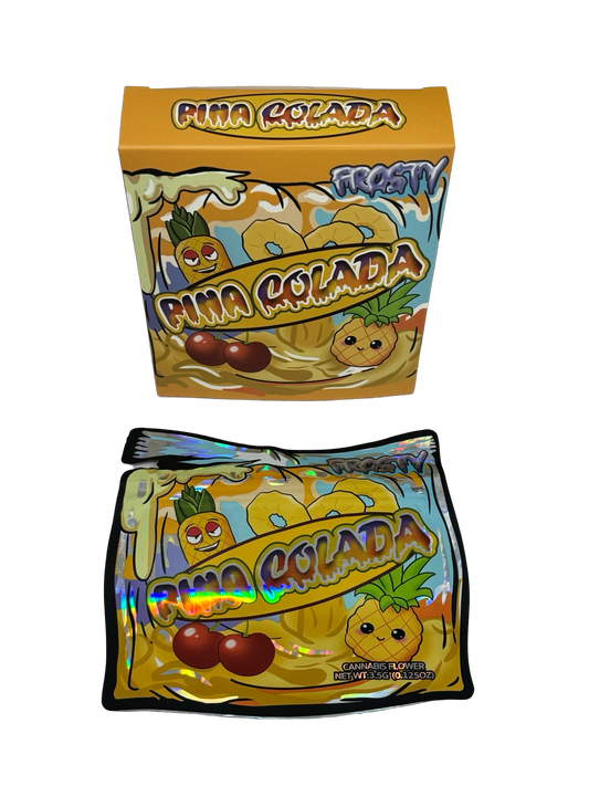 Pina Colada 3.5g Mylar Bags & Boxes Stay Frosty
