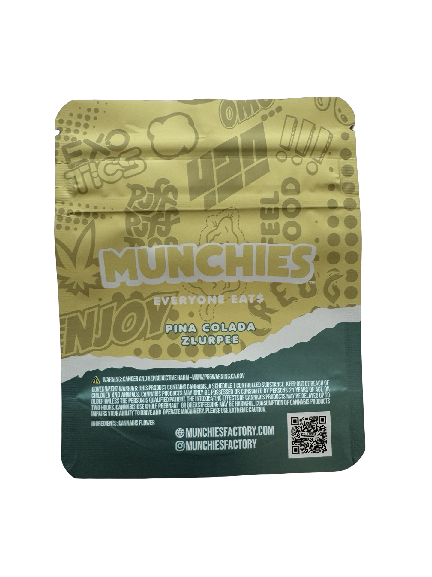 Pina Colada Zlurpee Mylar Bags 3.5g Munchies