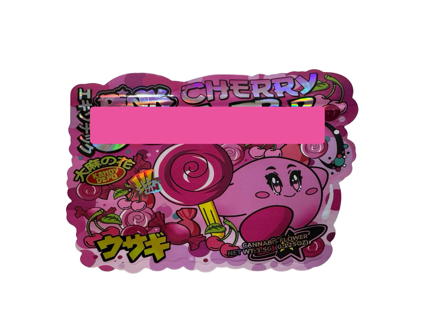 Pink Cherry Gobztopperz Mylar Bags 3.5g Kandy Depo
