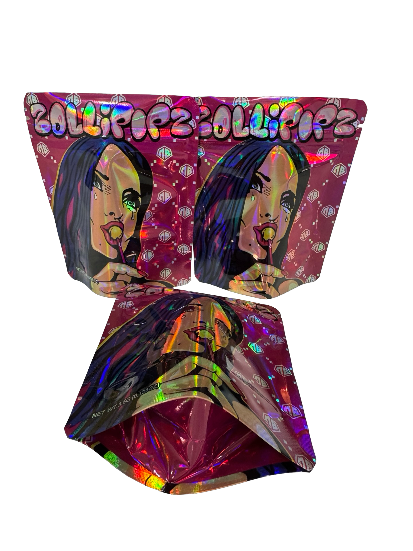 Pink Zollipopz Mylar Bags 3.5g