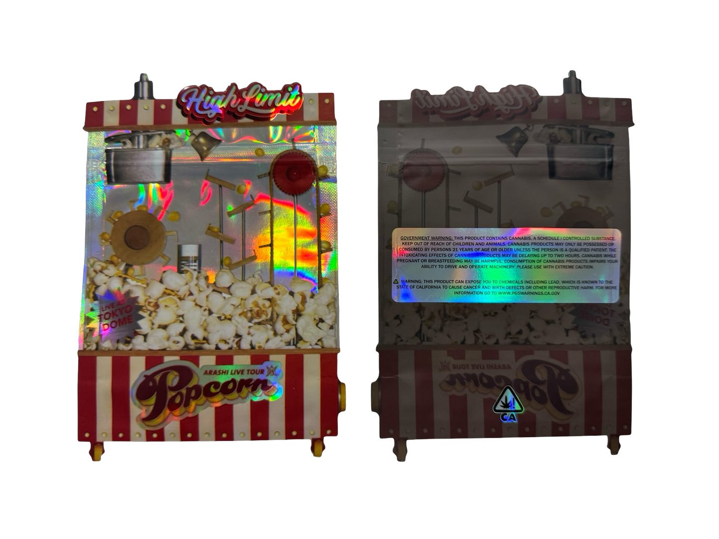 Popcorn Mylar Bags 3.5g High Limit