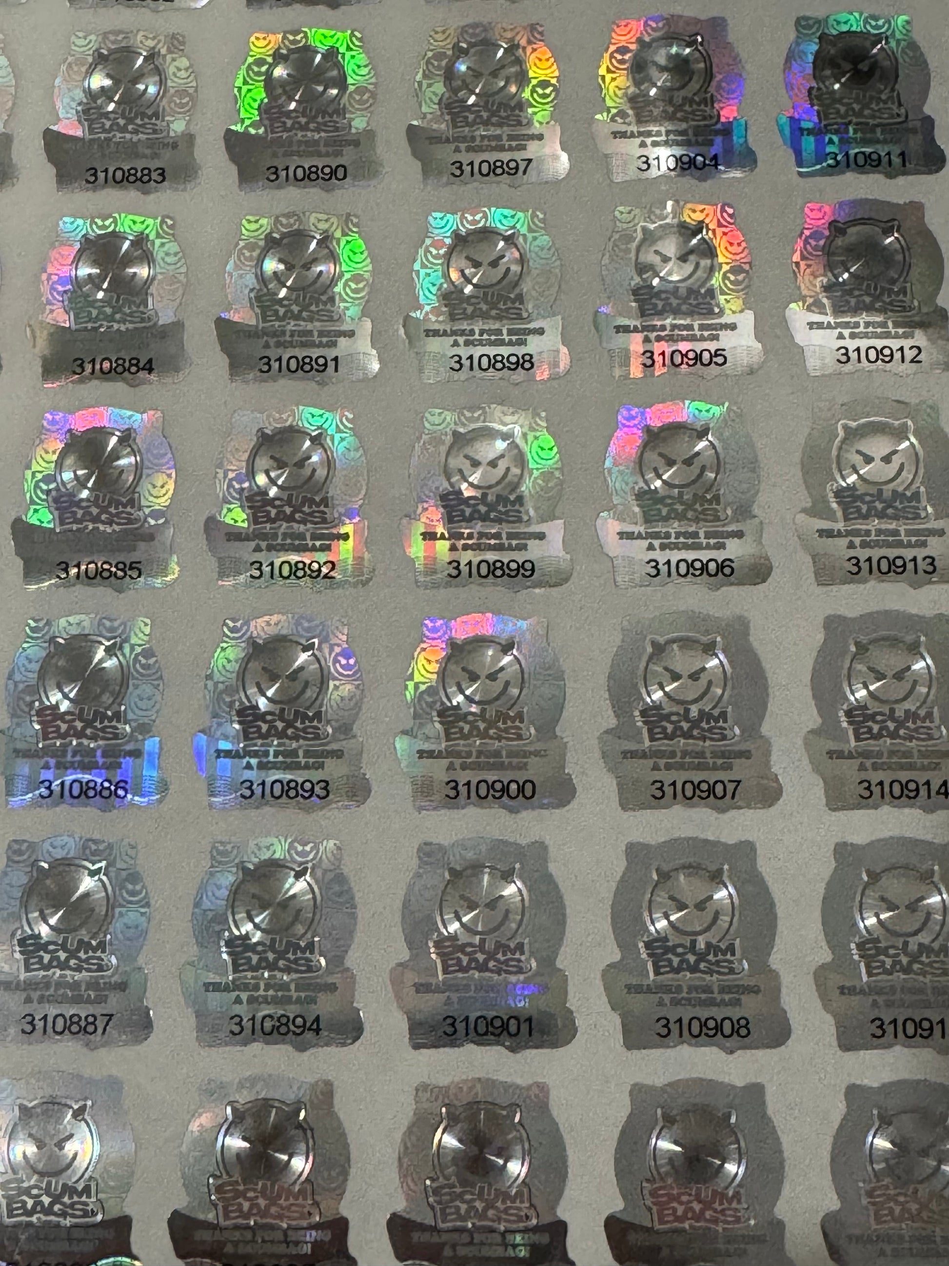Scum Bags Hologram for 3.5g Mylar Bags