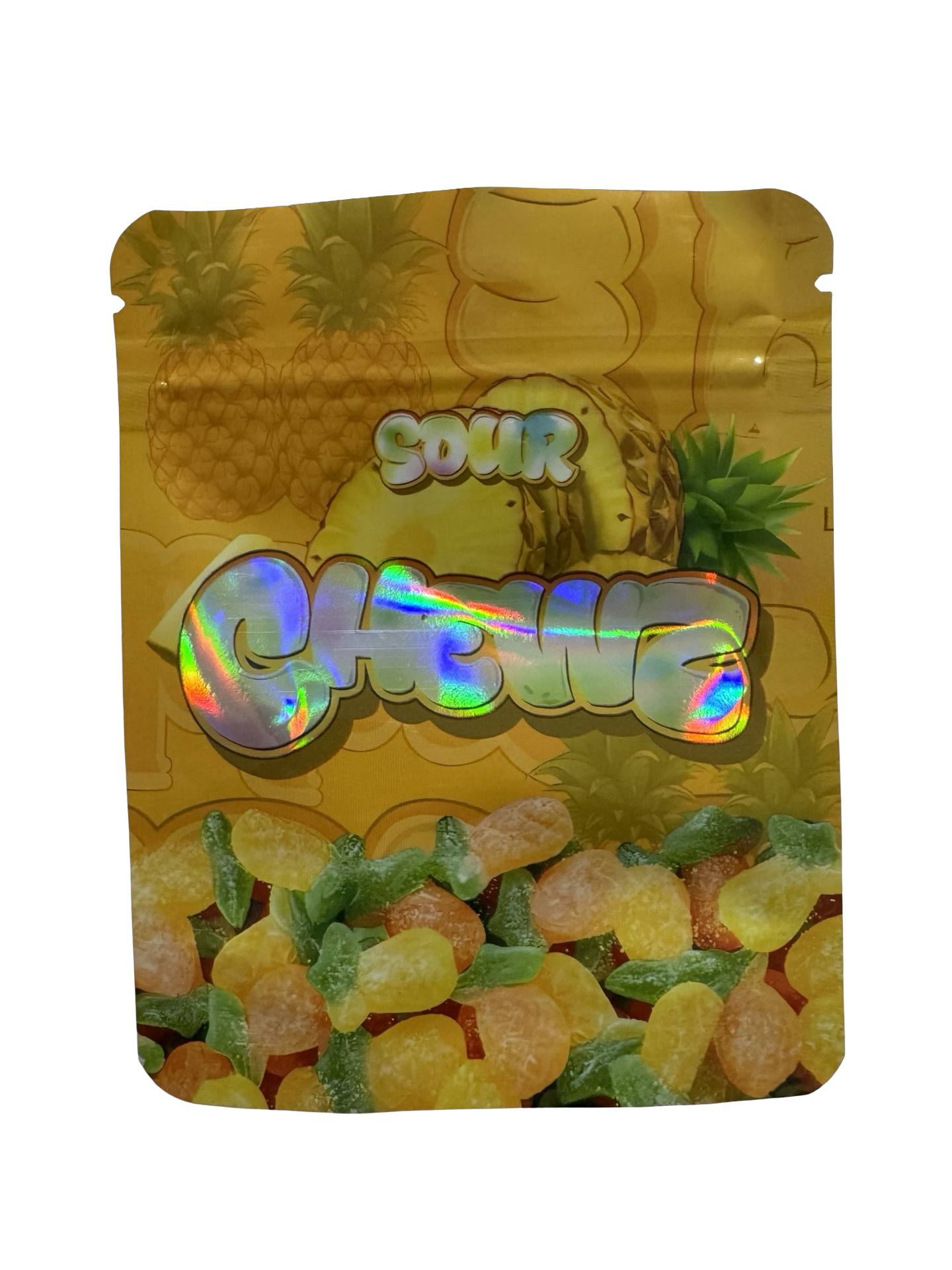 Sour Pineapple Mylar Bags 3.5g Chewz