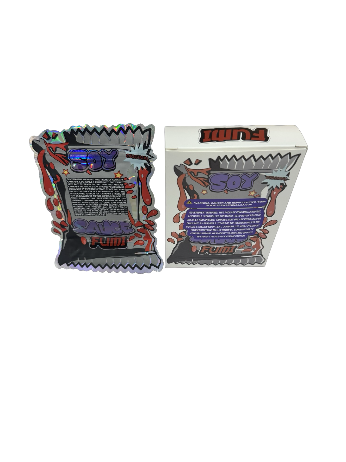 Soy Sauce 3.5g Mylar Bags & Boxes Fumi