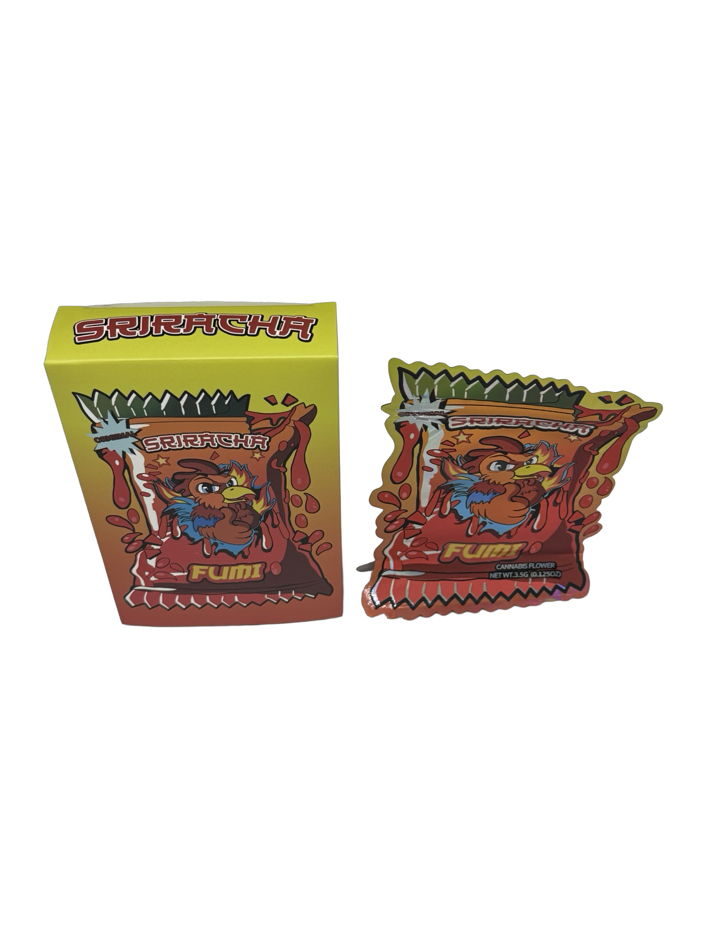Sriracha Sauce 3.5g Mylar Bags & Boxes Fumi