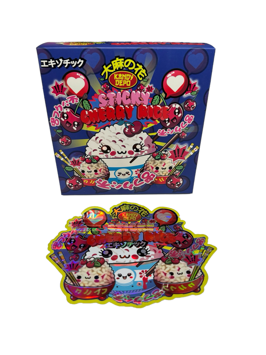 Sticky Cherry Rice 3.5g Mylar Bags & Boxes Kandy Depot