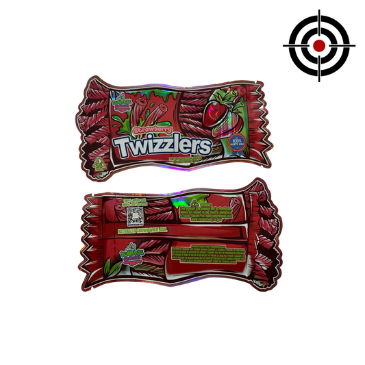 Strawberry Twisslers Mylar Bags 3.5g Empire Genetics — 3.5g pre‑printed mylar bag — front