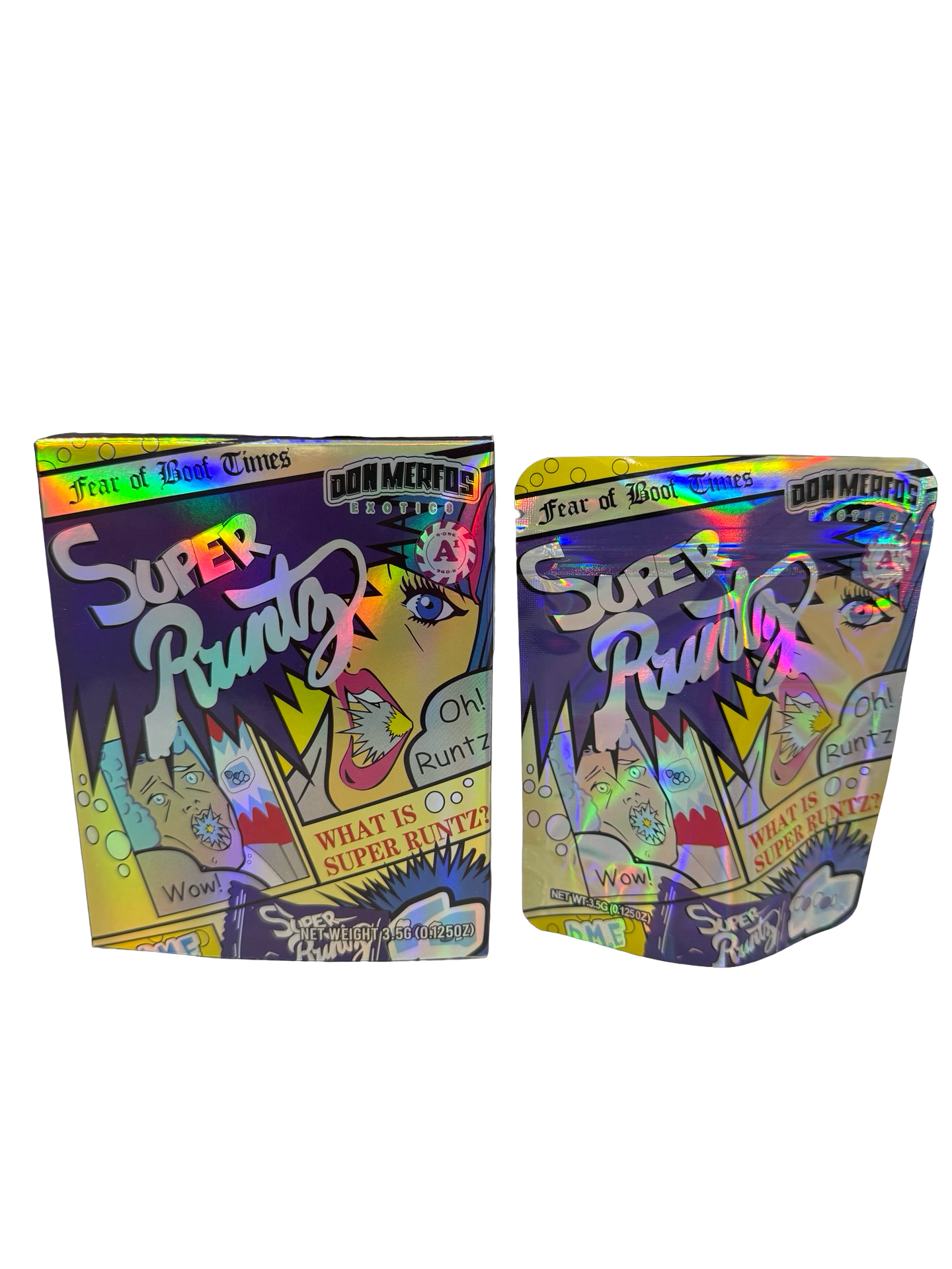 Super Runtz 3.5g Mylar Bags & Boxes Don Merfos
