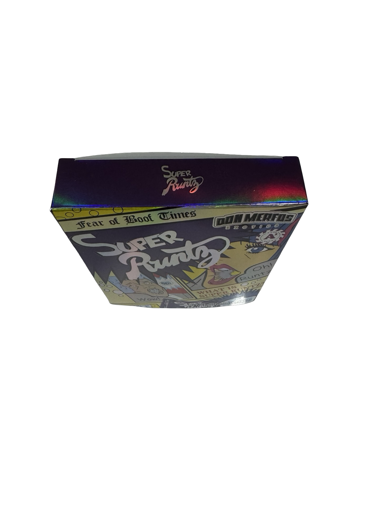 Super Runtz 3 5G Mylar Bags Boxes Don Merfos — 3.5g pre‑printed mylar bag — back