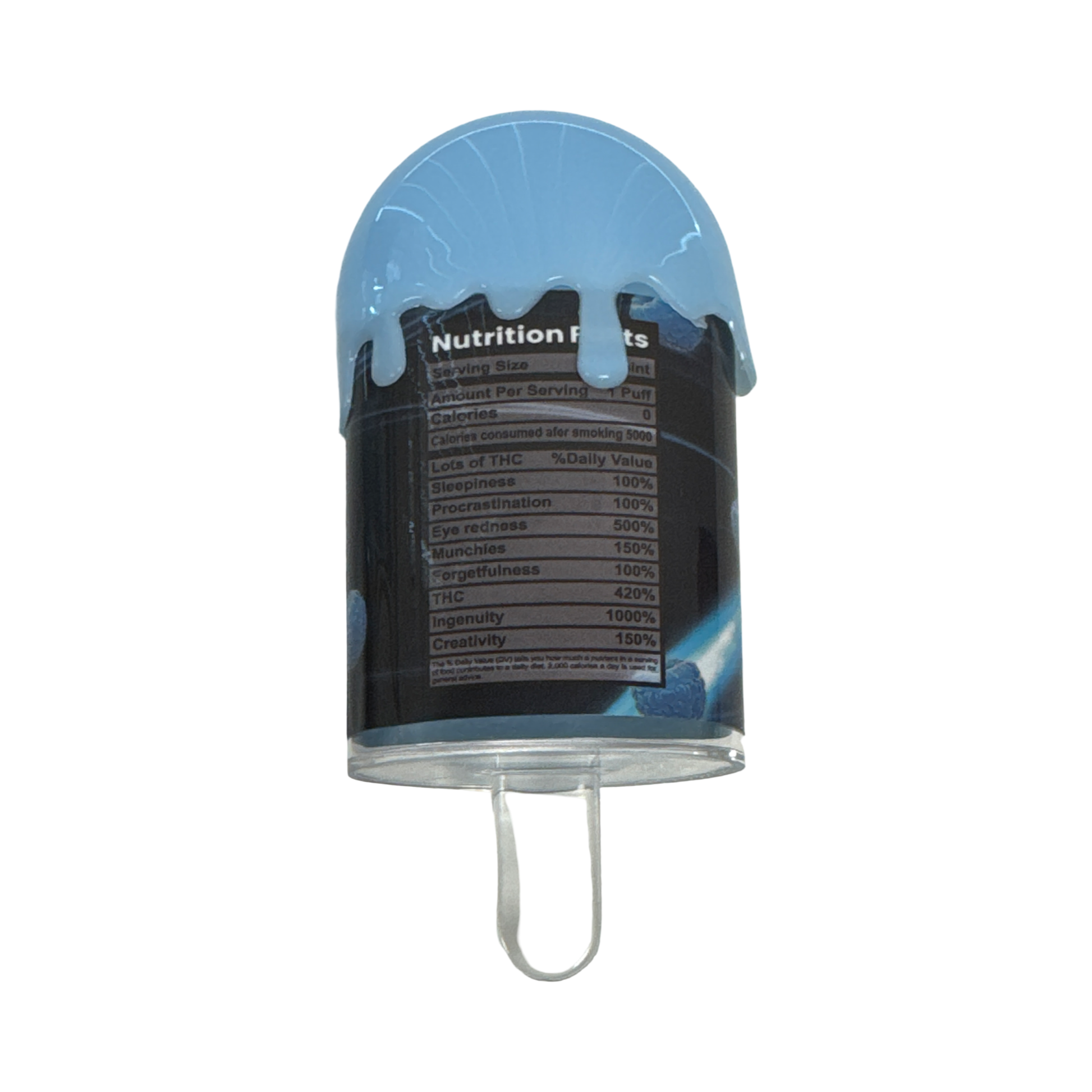 Super Sour Blue Raspberry Popsicle Jar 3.5g Zaza Pop back