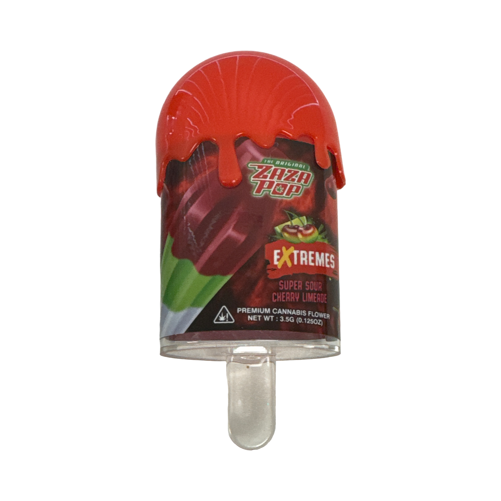 Super Sour Cherry Limeade Popsicle Jar 3.5g Zaza Pop front