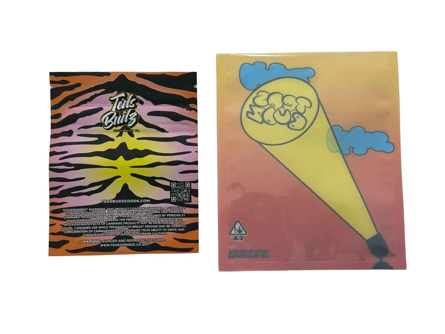 Ted Toker Mylar Bags 3 5G Teds Budz 1 — 3.5g pre‑printed mylar bag — detail