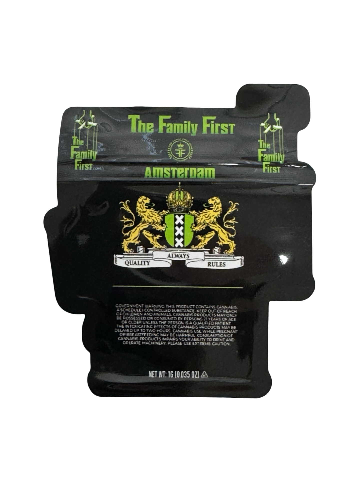 The Family First 1g Mylar Bags (1 gram) back