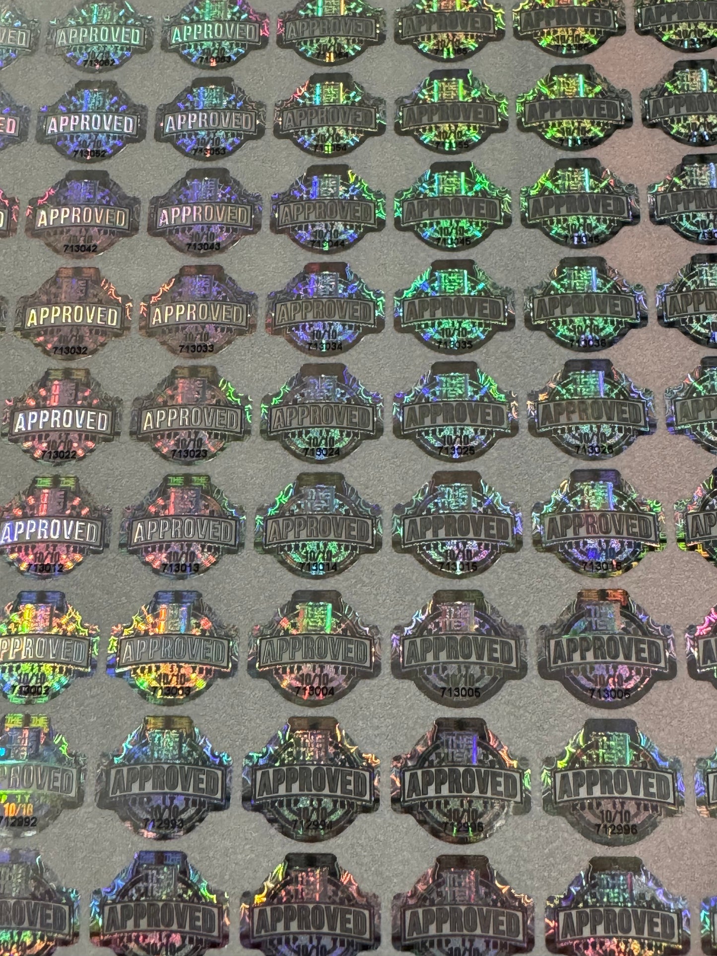 The Ten Co Hologram for 3.5g Mylar Bags