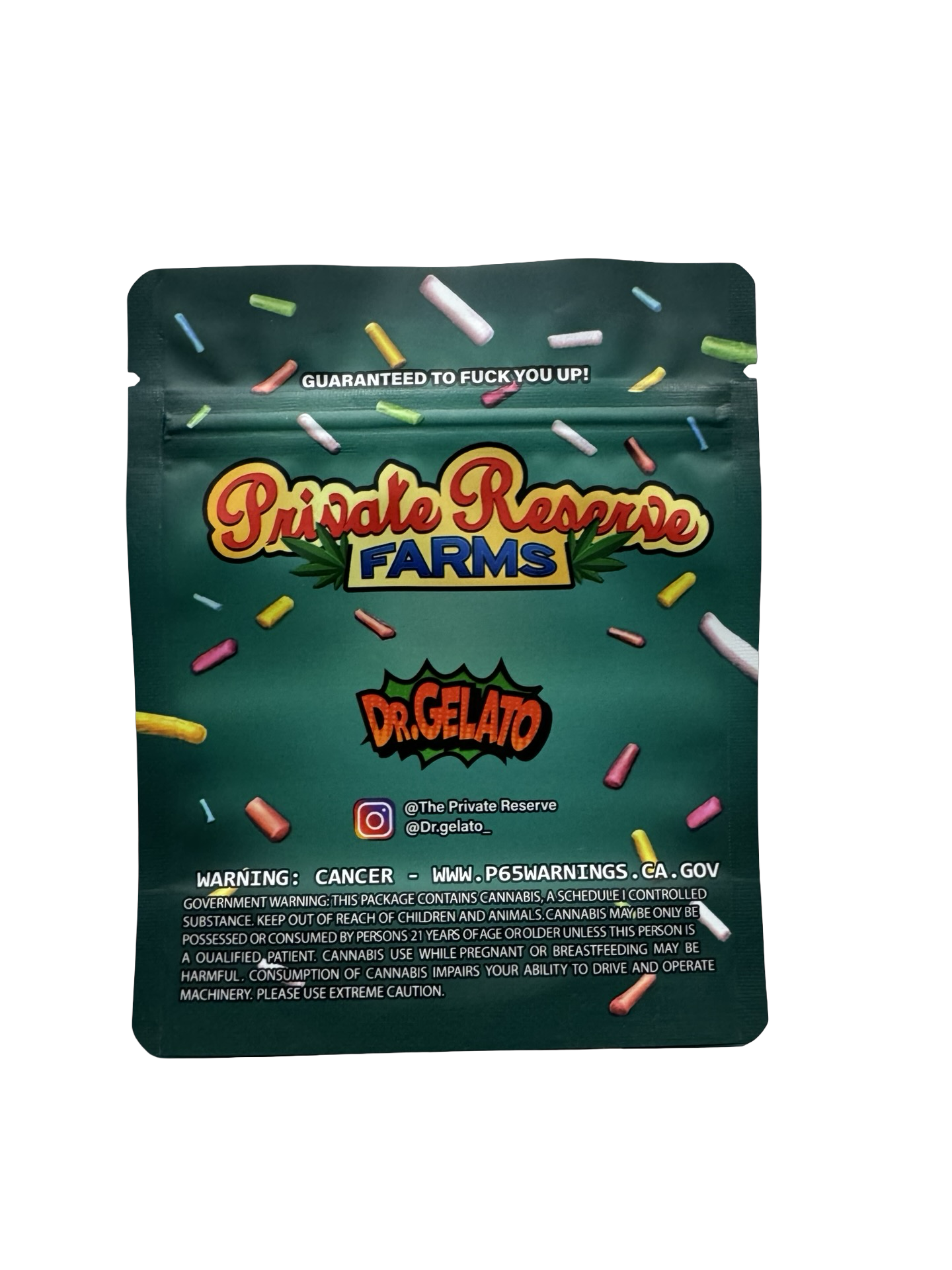 Triple Scoop Mylar Bags 3.5g Private Reserve Farms