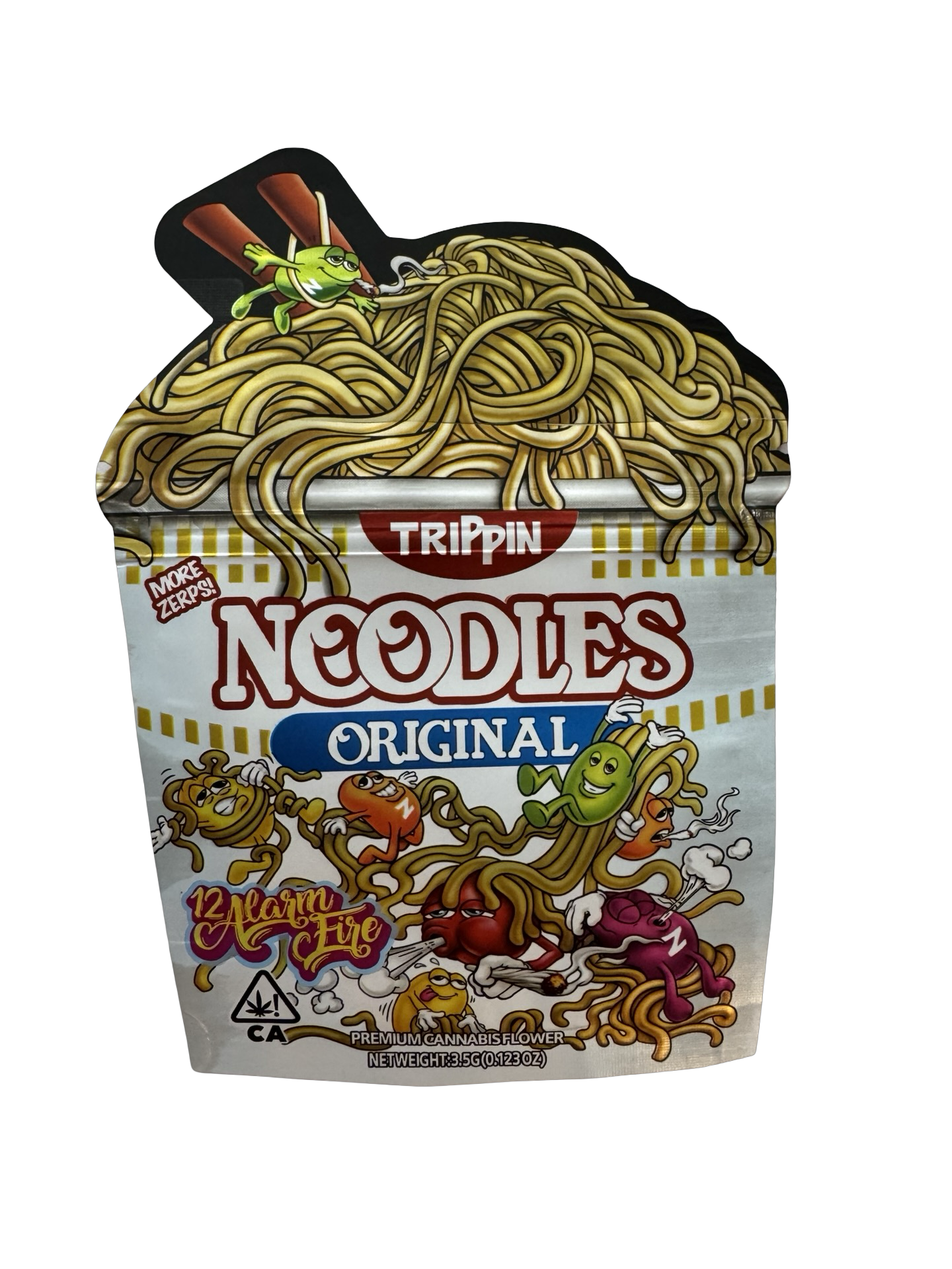 Trippin Noodles Mylar Bags 3.5g 12 Alarm Fire