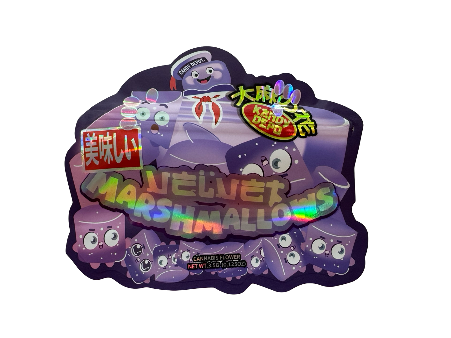Velvet Marshmallows Mylar Bags 3.5g Kandy Depo