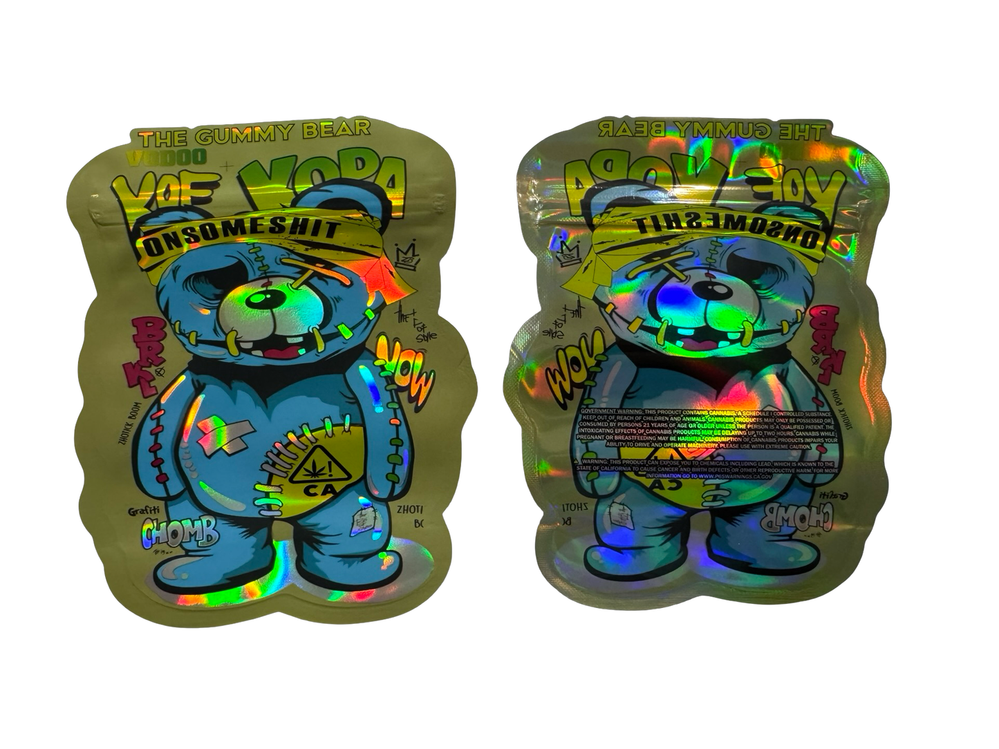 Vodoo Gummy Bear Mylar Bags 3.5g ONSOMESHIT