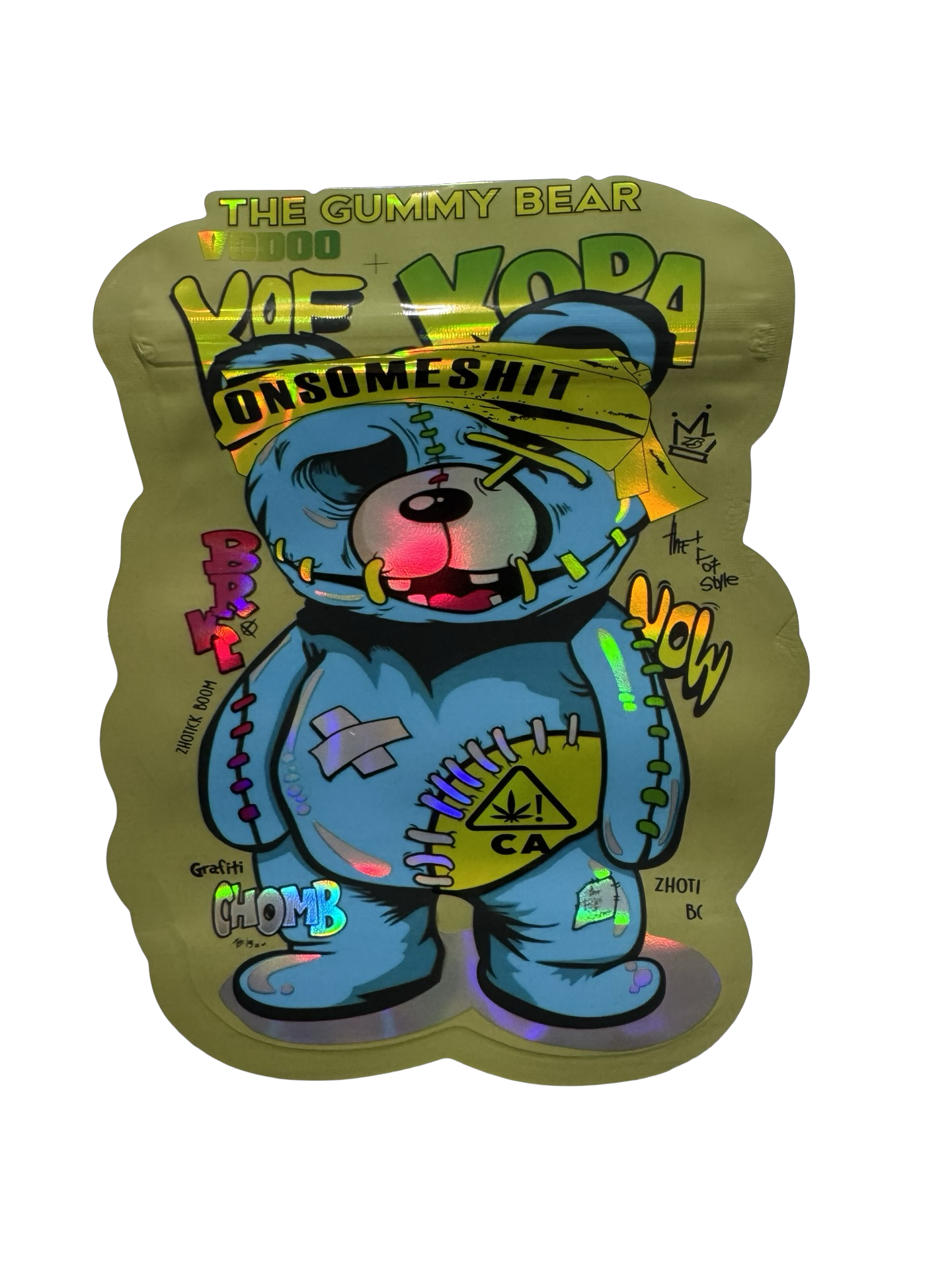 Vodoo Gummy Bear Mylar Bags 3.5g ONSOMESHIT