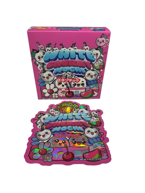 White Cherry Mochi 3.5g Mylar Bags & Boxes Kandy Depot