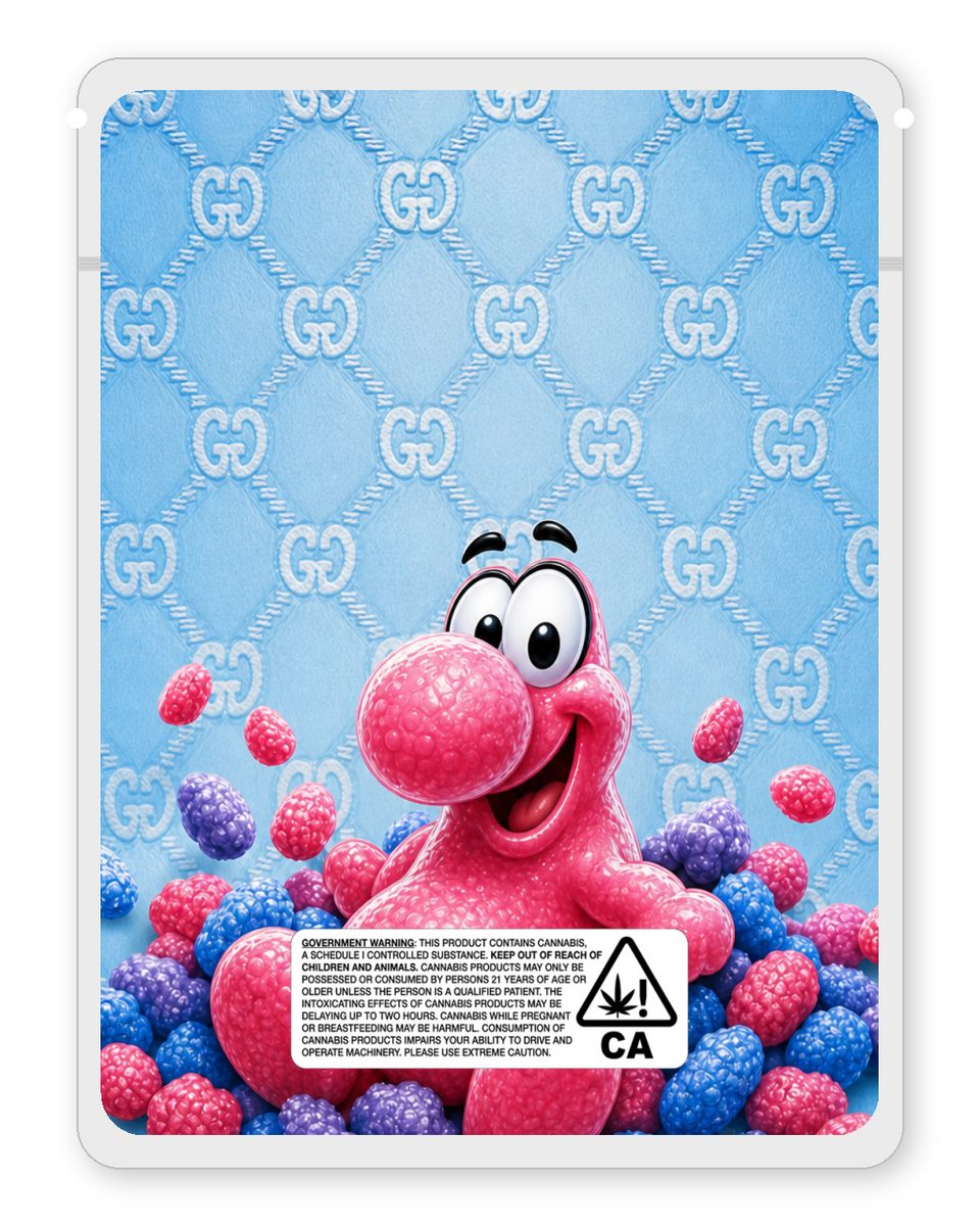 Gumdumz custom 4"x5" mylar bag design (back)
