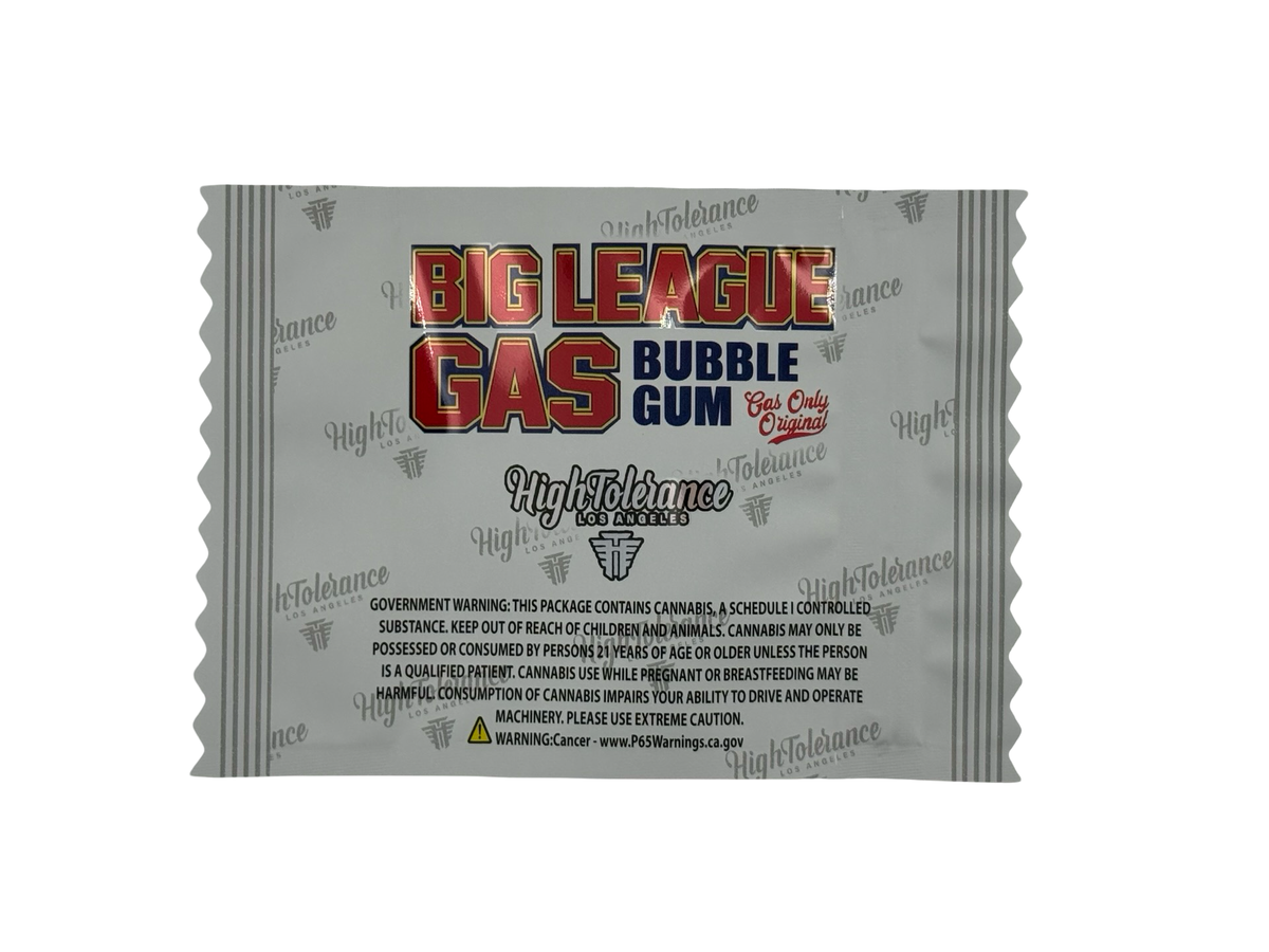 Big League Gas Bubble Gum 3.5g Mylar Bags High Tolerance (Only $0.21 Each) — back