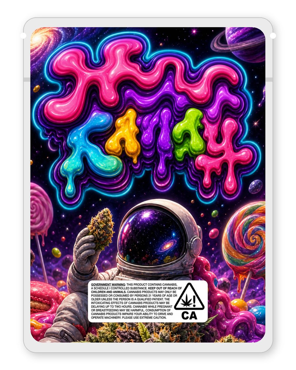 Mac kandy custom 4"x5" mylar bag design (back)