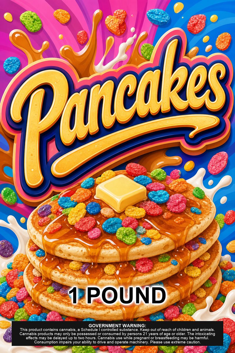 Pancakes custom 6x9 pound bag sticker / turkey-bag flavor label